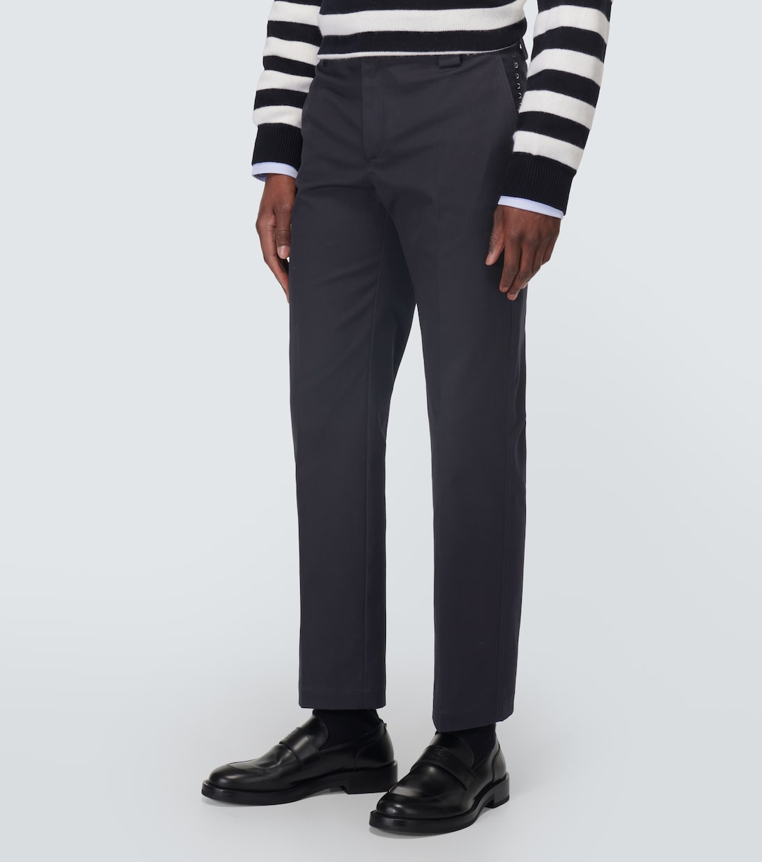 Gerade Hose Rockstud aus Canvas | Valentino