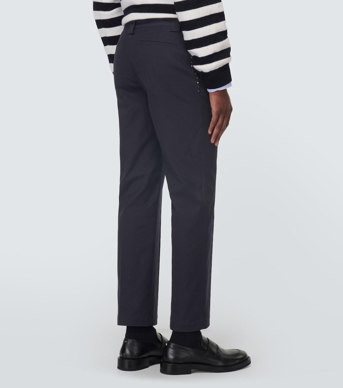 Gerade Hose Rockstud aus Canvas | Valentino