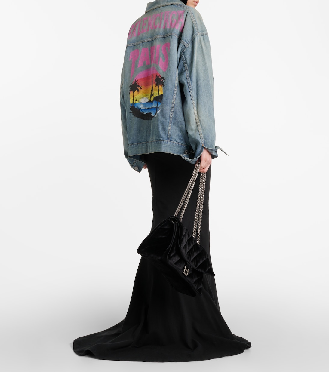 Oversize-Jeansjacke Paris Tropical | Balenciaga