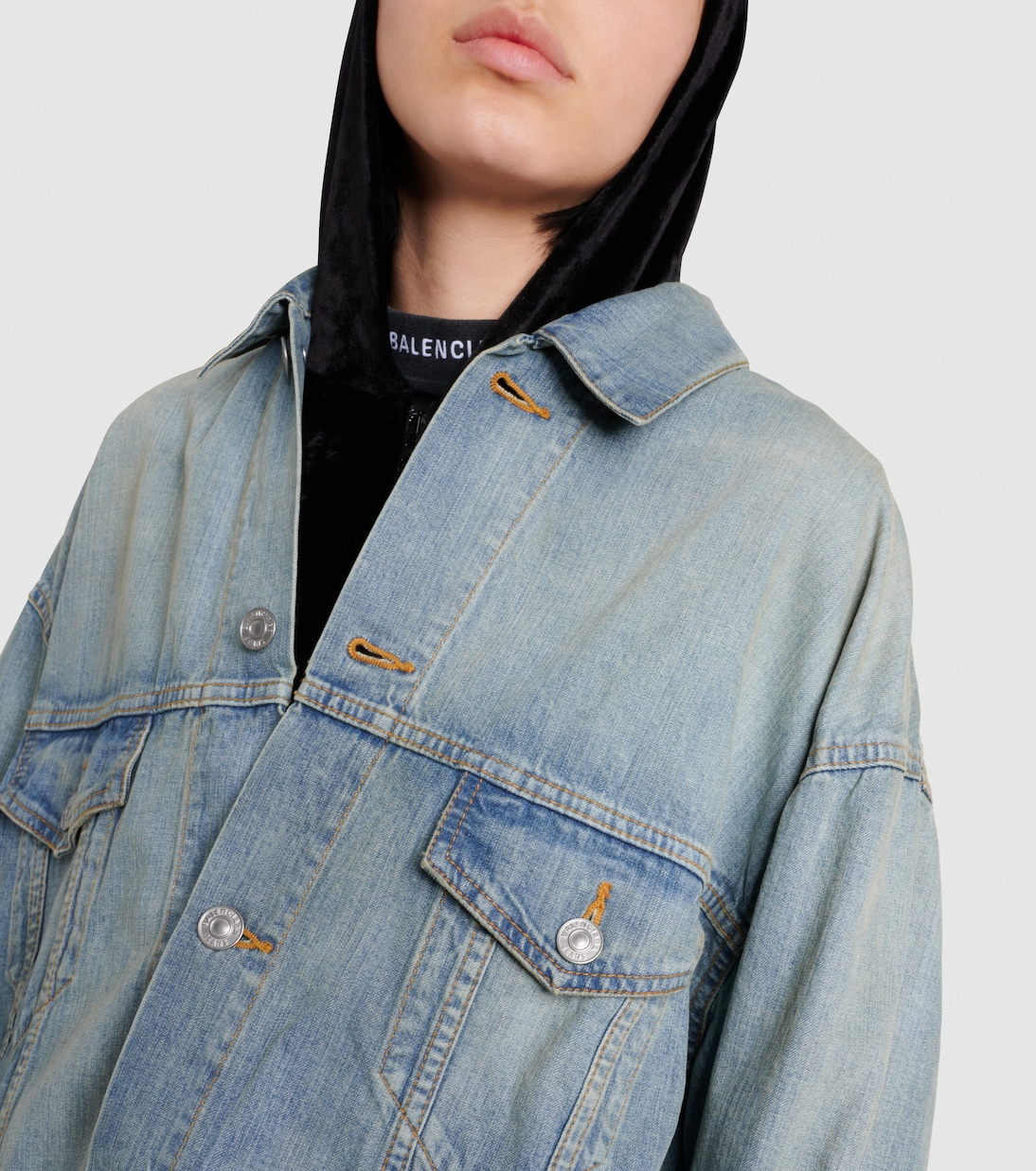 Oversize-Jeansjacke Paris Tropical | Balenciaga
