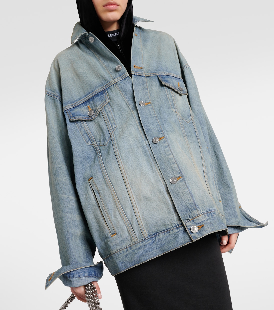 Oversize-Jeansjacke Paris Tropical | Balenciaga