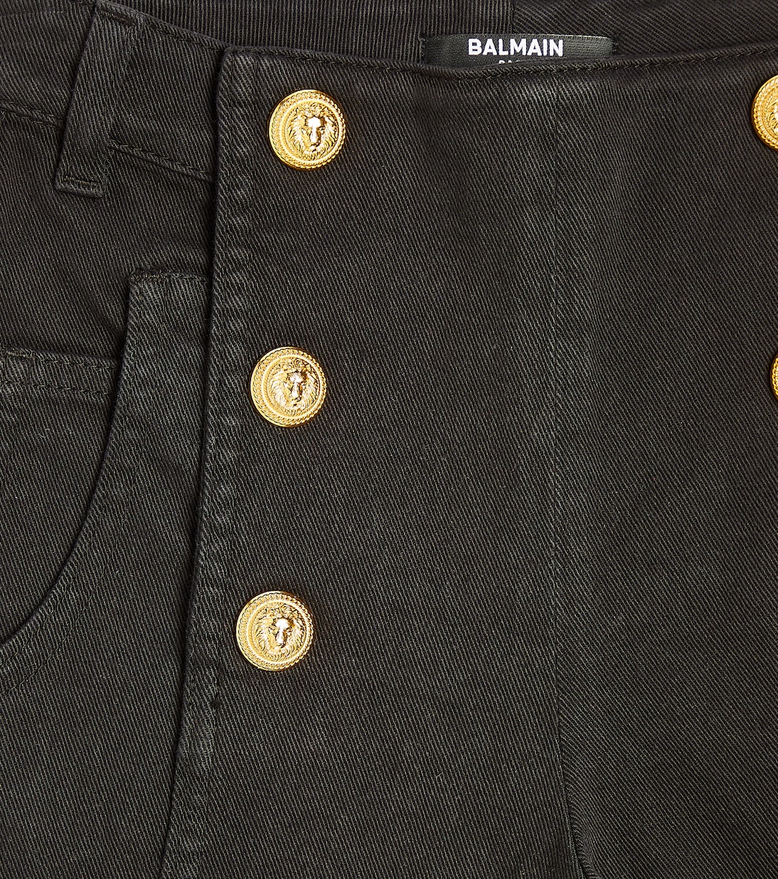 Shorts en mezcla de algodón con botones | Balmain Kids