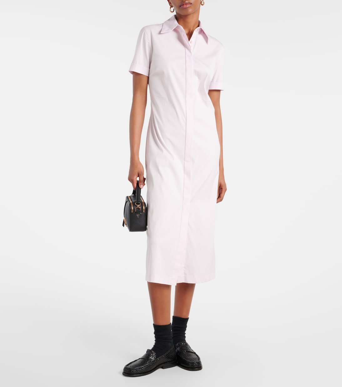 Abito midi chemisier in misto cotone | Tod's