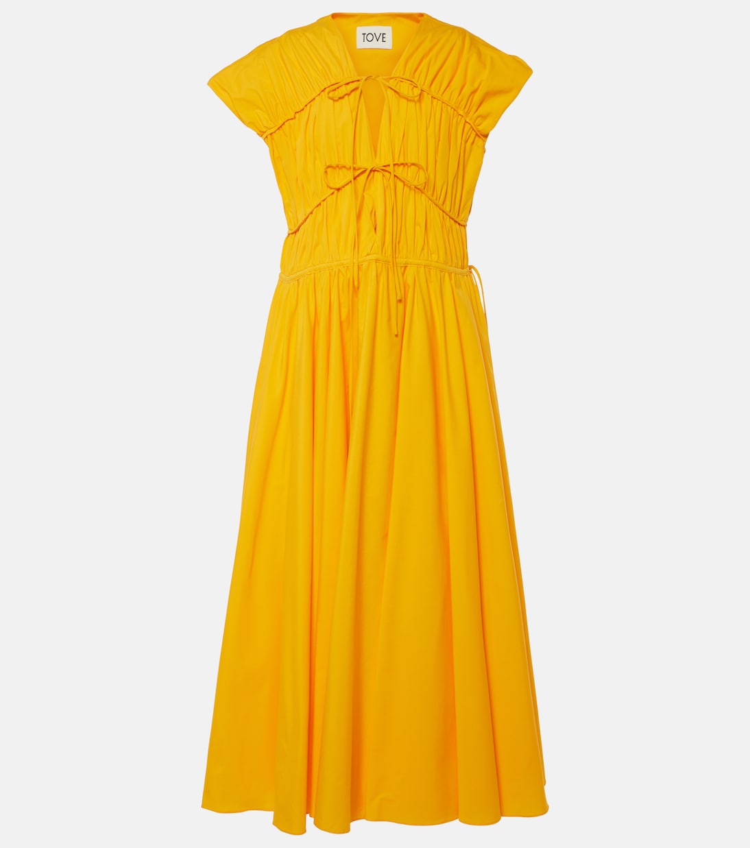 Ceres gathered cotton midi dress | Tove