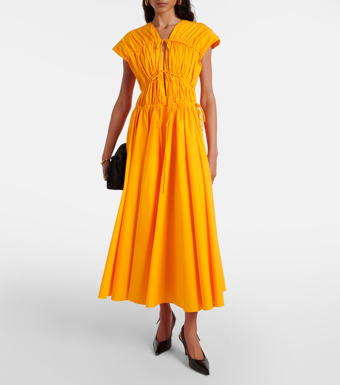 Ceres gathered cotton midi dress | Tove