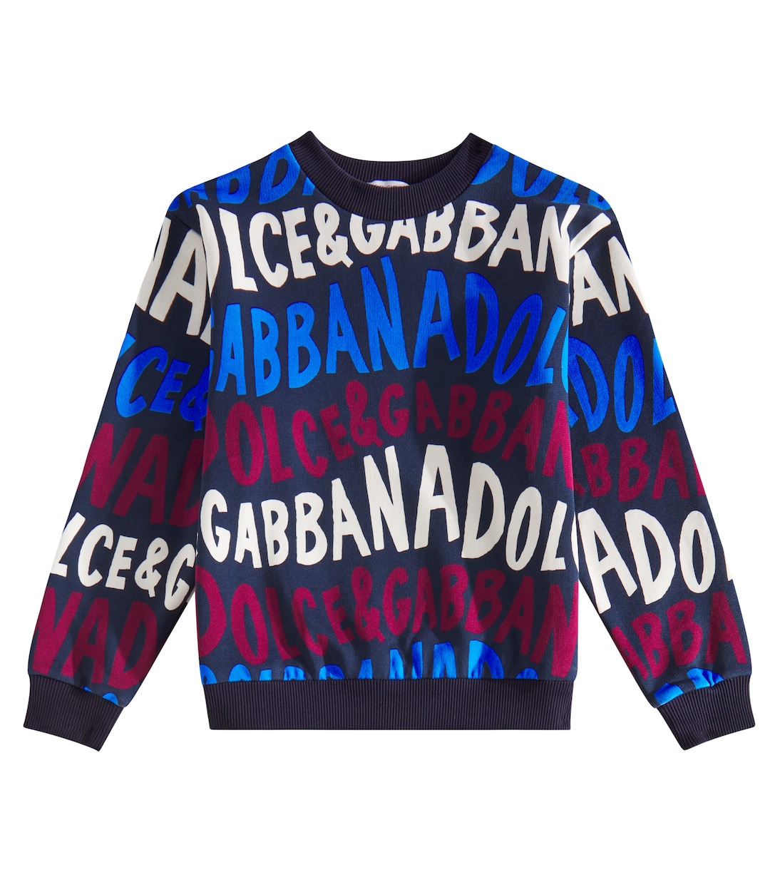 Felpa in cotone con logo | Dolce&Gabbana Kids