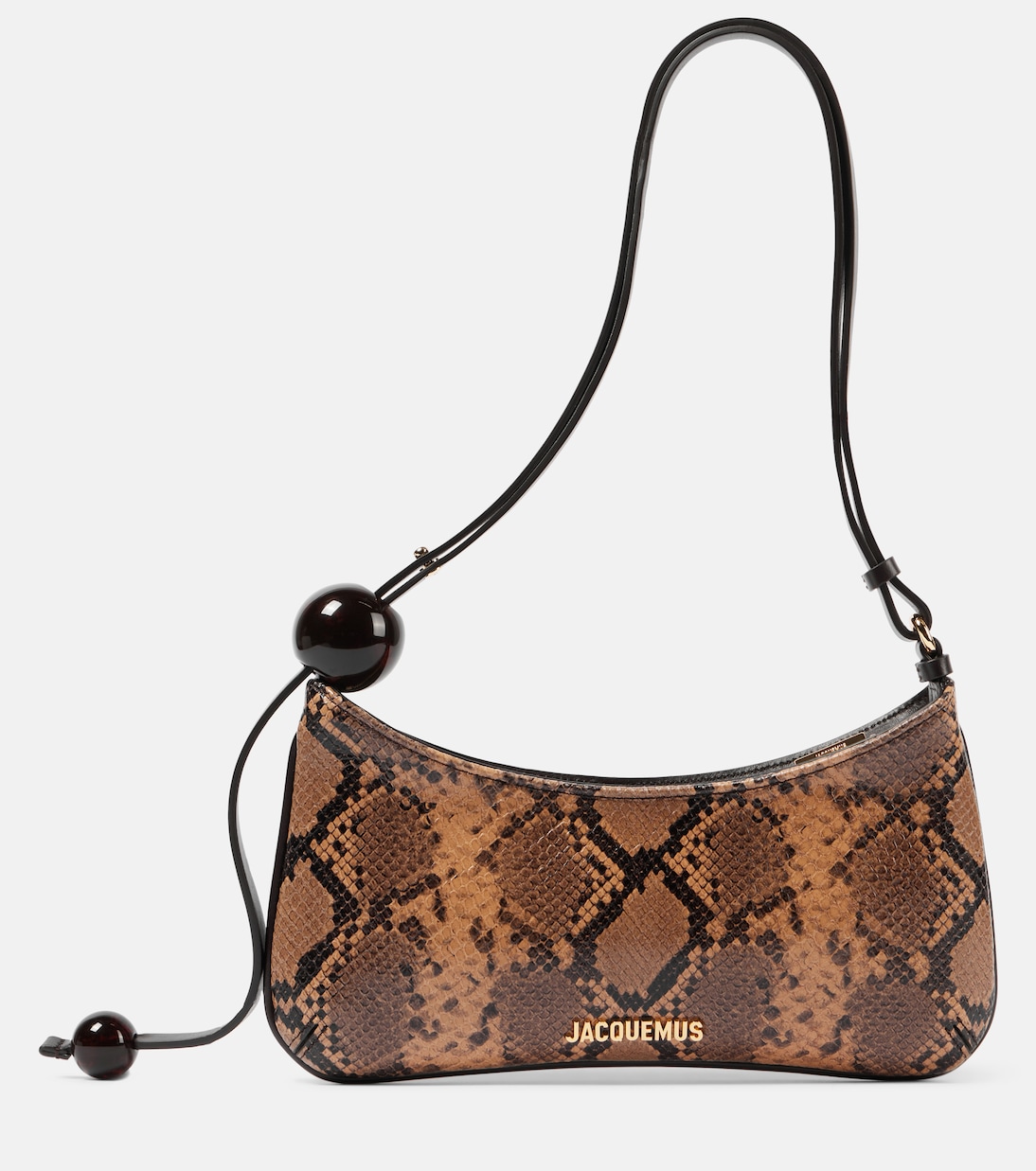 Le Bisou Perle snake-effect leather shoulder bag | Jacquemus