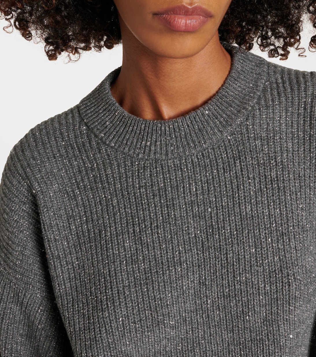 Sequined wool and cashmere sweater | Brunello Cucinelli