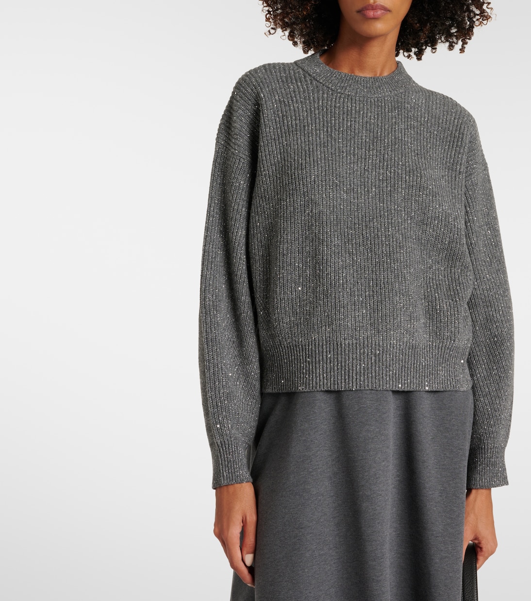 Sequined wool and cashmere sweater | Brunello Cucinelli