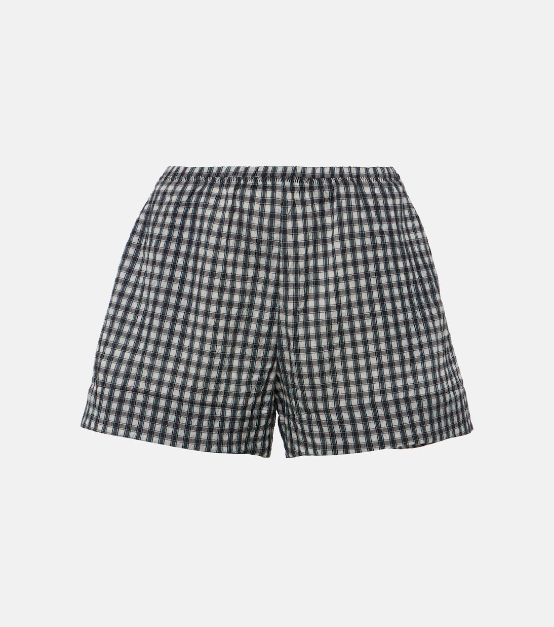 Shorts in seersucker a quadri | Ganni