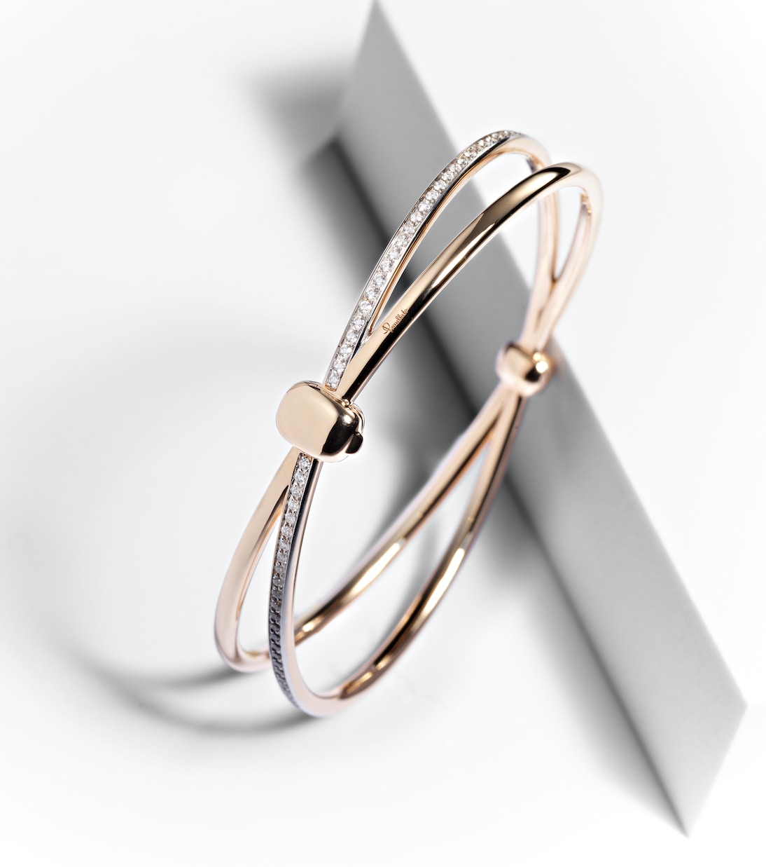 Pomellato Together Bracciale in Oro Rosa 18kt con Diamanti Bianchi - Gioiello Moderno per Giovani Stilisti