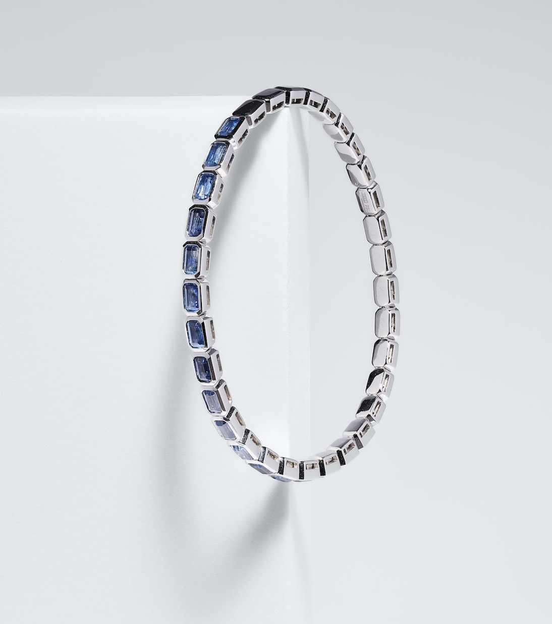 18kt white gold bracelet with sapphires and diamonds | Shay Jewelry
