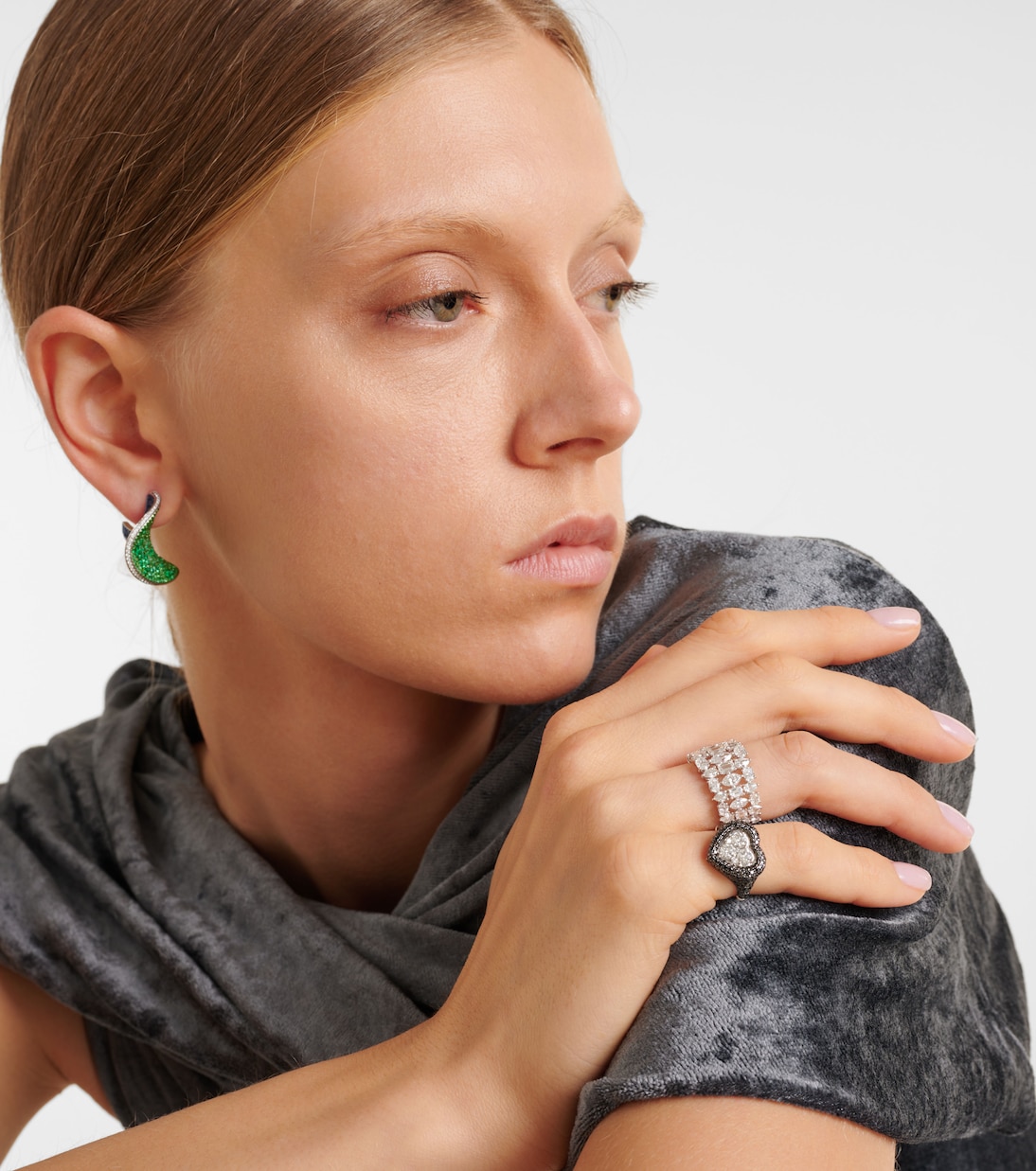 Bague Manaal en or blanc 18 ct et diamants | Kamyen