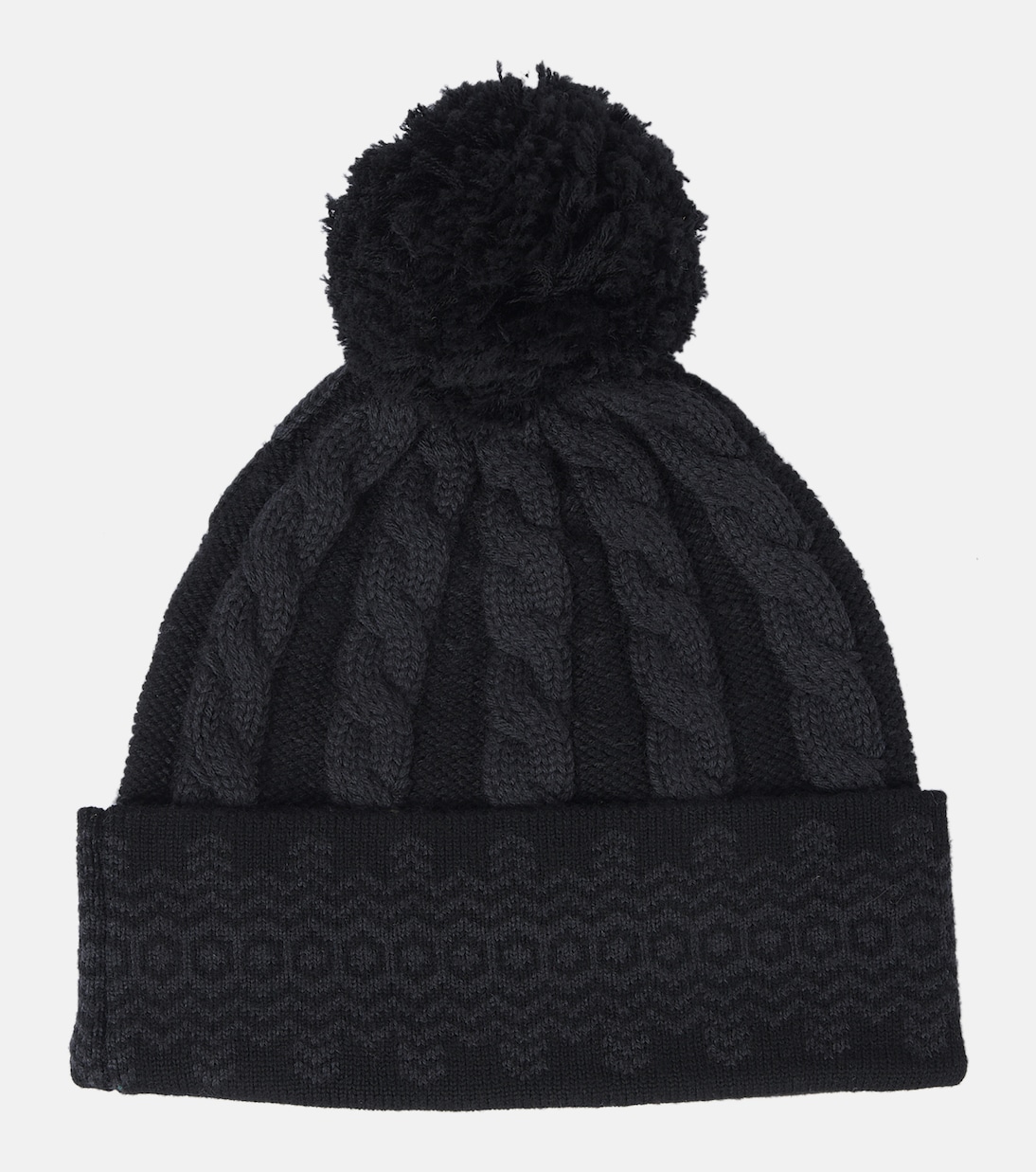 Berretto Bobble in lana a trecce | Perfect Moment