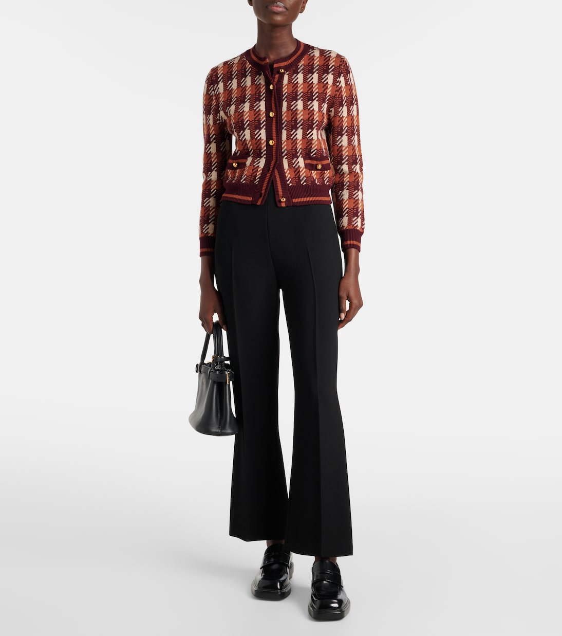 Pantaloni flared a vita media | Prada