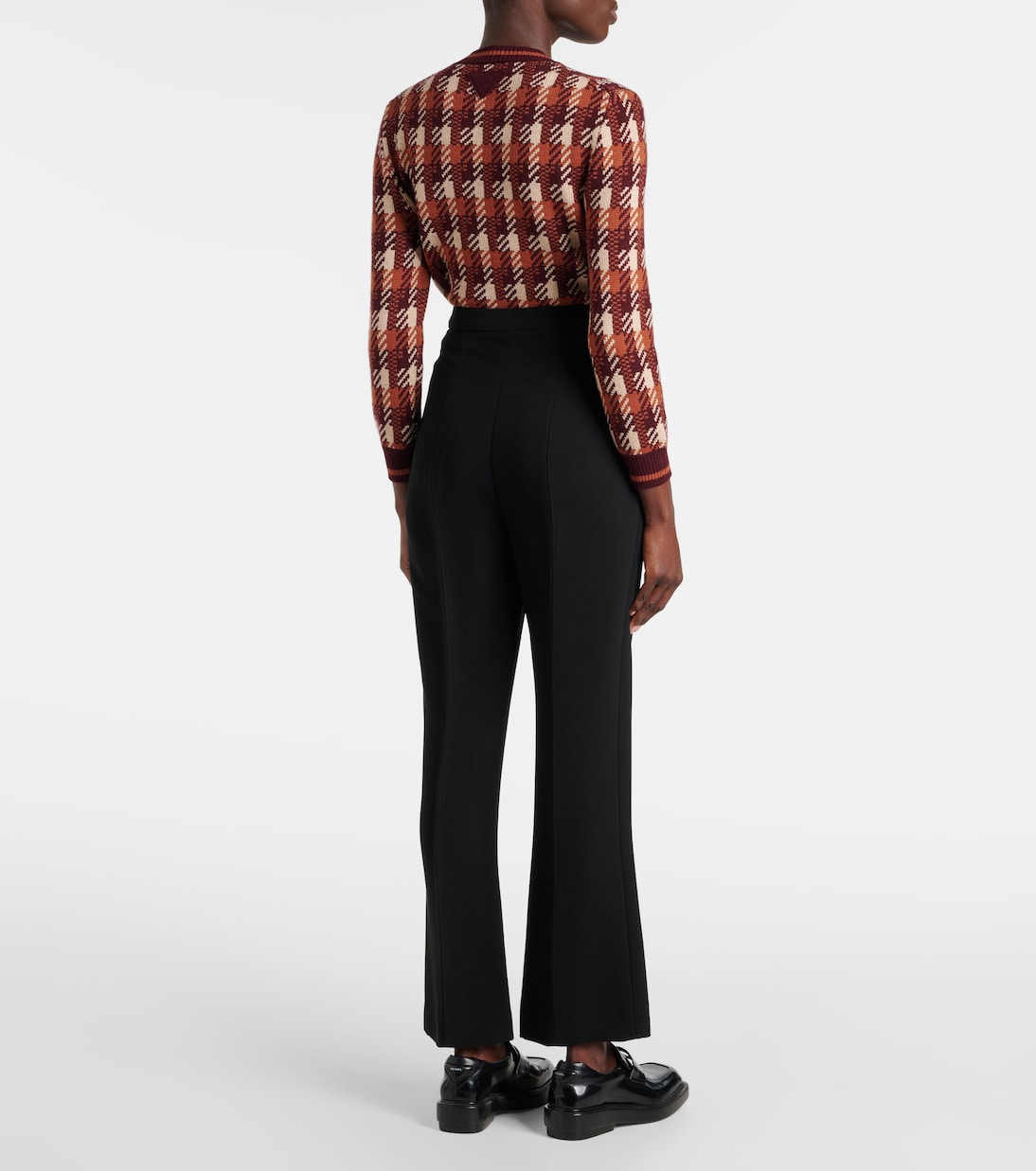 Pantaloni flared a vita media | Prada