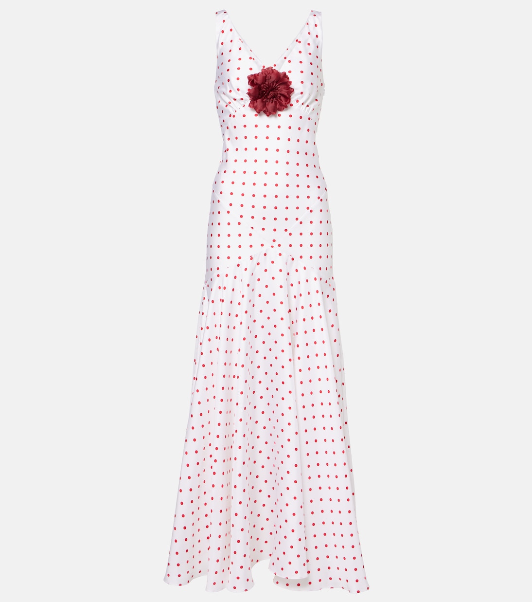 Vestido de fiesta de sarga de seda con lunares | Rodarte