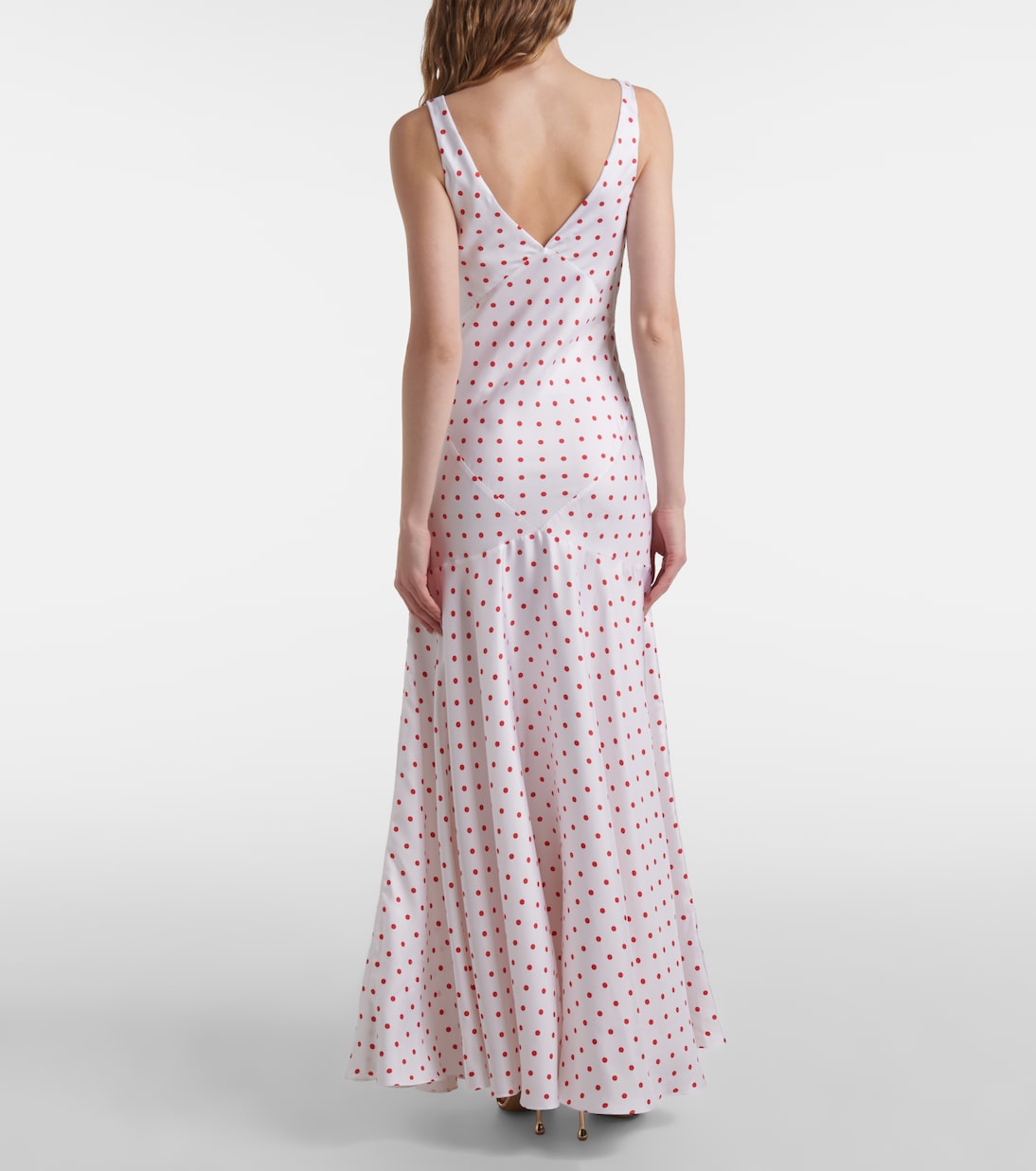 Vestido de fiesta de sarga de seda con lunares | Rodarte