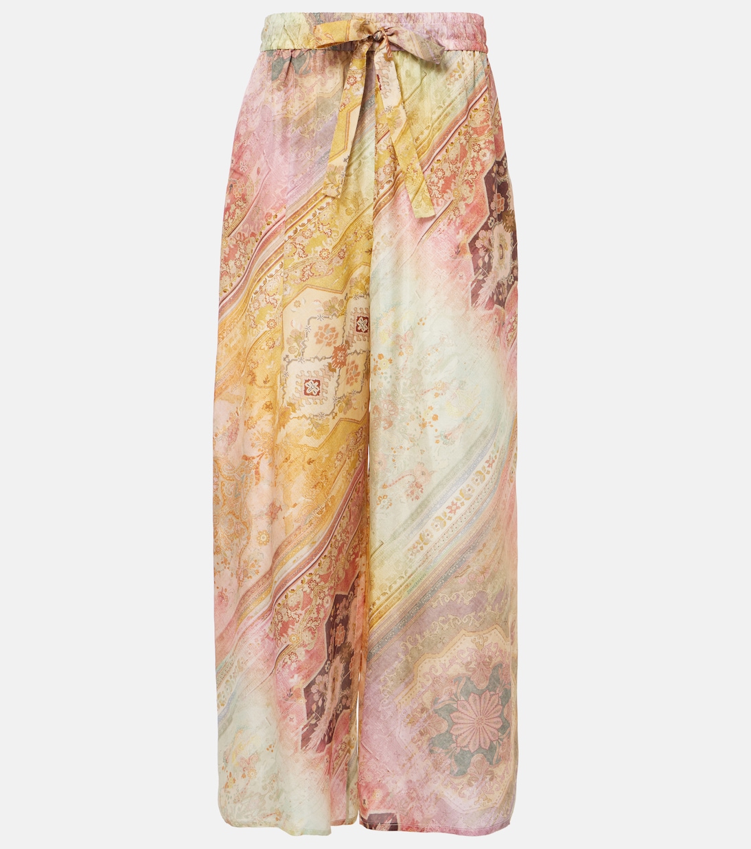 Pantalon ample Tallow imprimé en soie | Zimmermann
