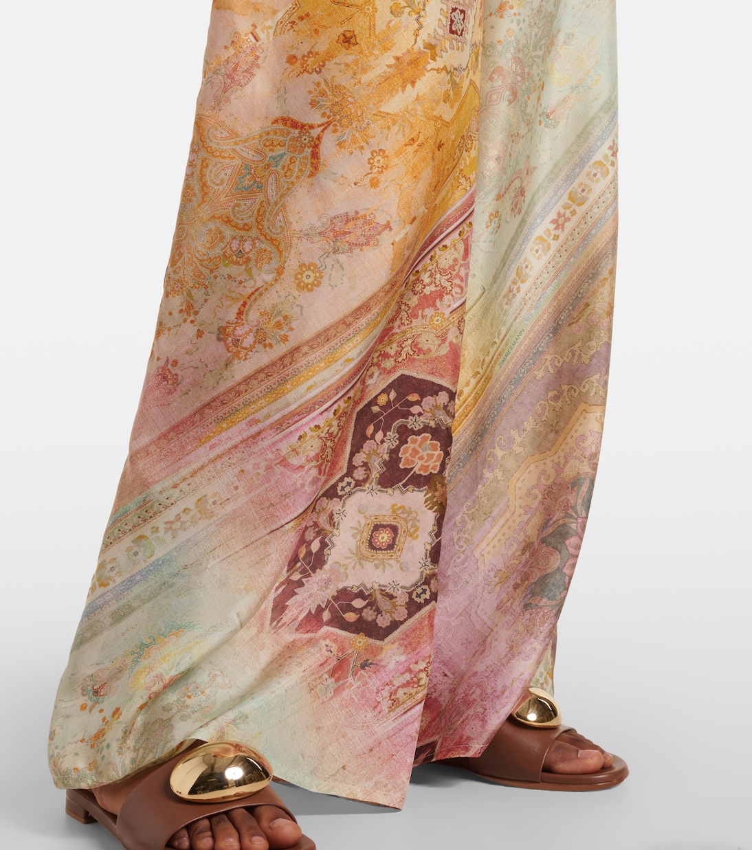 Pantalon ample Tallow imprimé en soie | Zimmermann