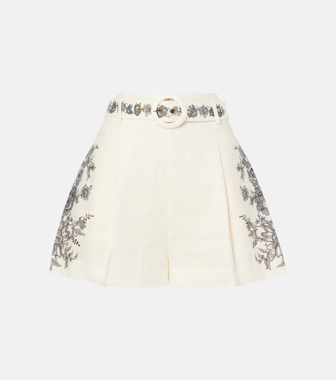 Shorts in lino con stampa floreale | Zimmermann