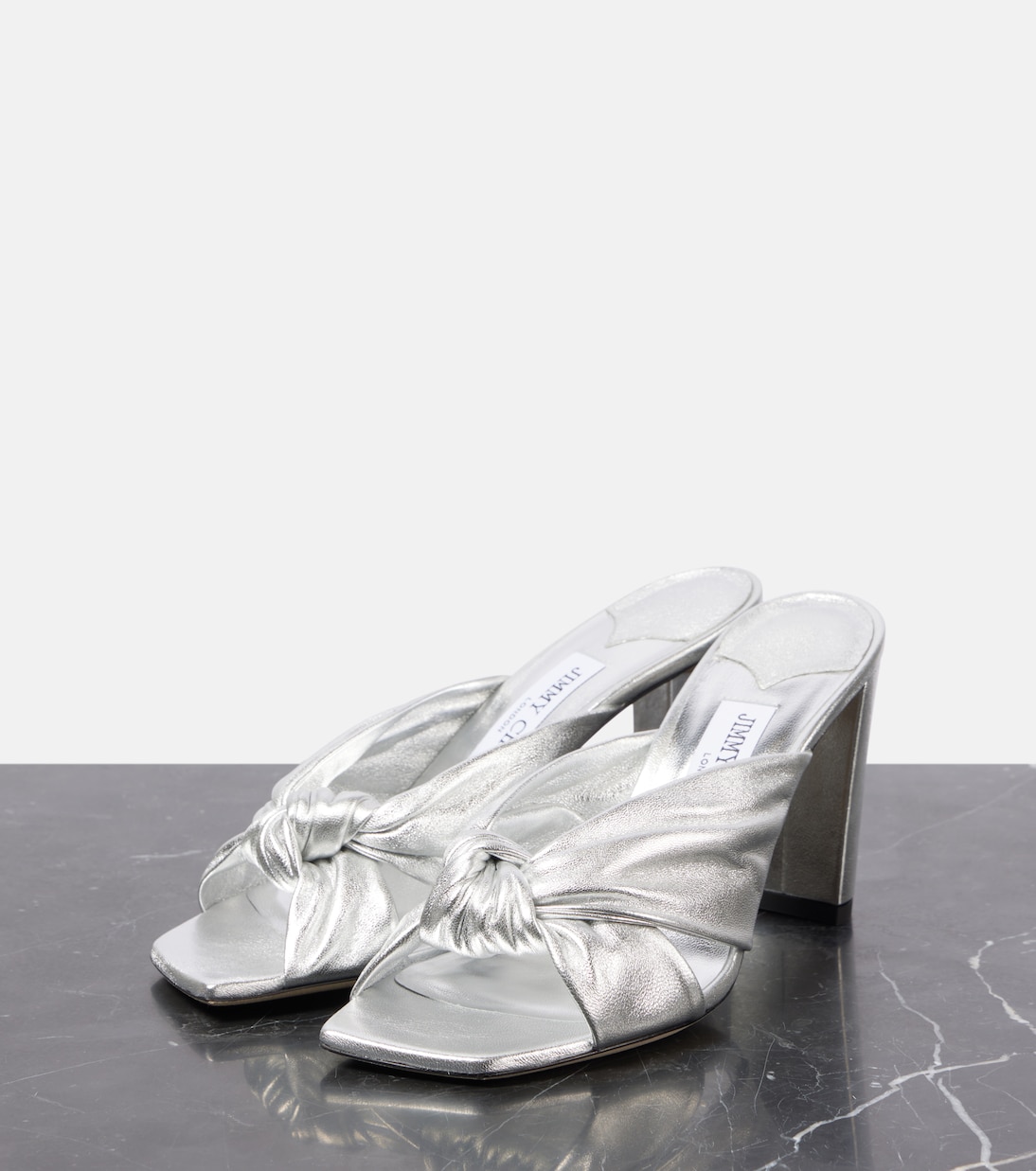 Mules Avenue 85 in pelle metallizzata | Jimmy Choo