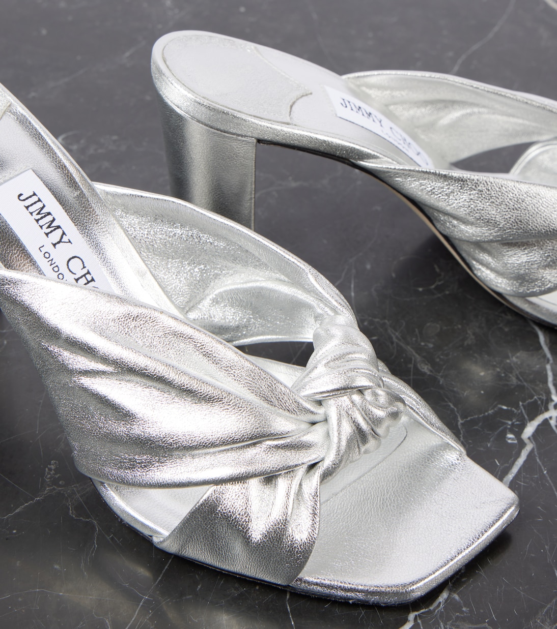 Mules Avenue 85 in pelle metallizzata | Jimmy Choo