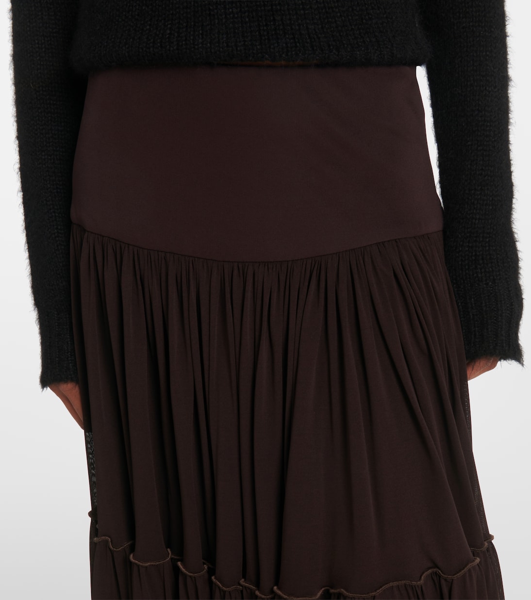 Gonna midi in georgette plissé | Jil Sander