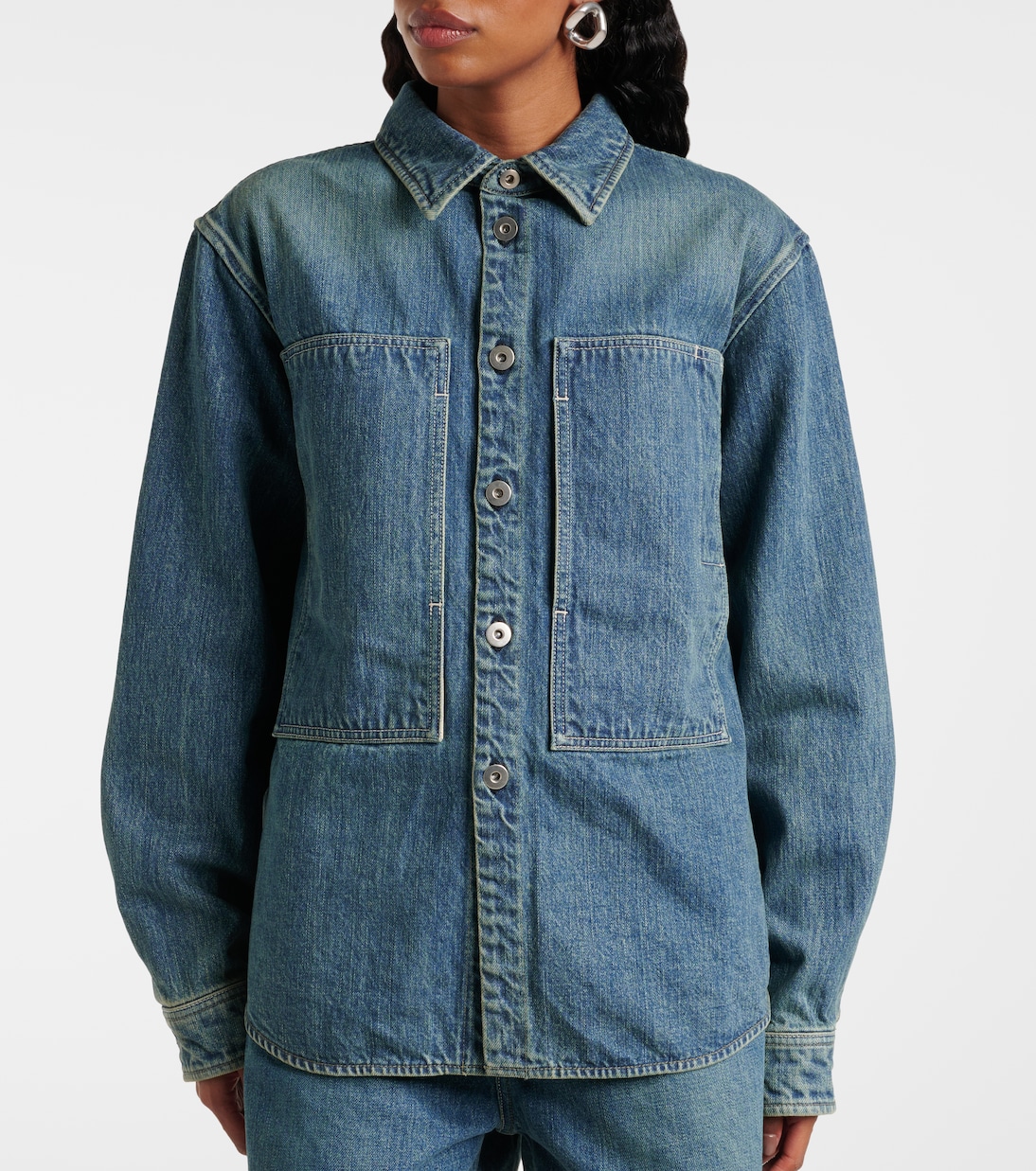 Hemdjacke aus Denim | Jil Sander