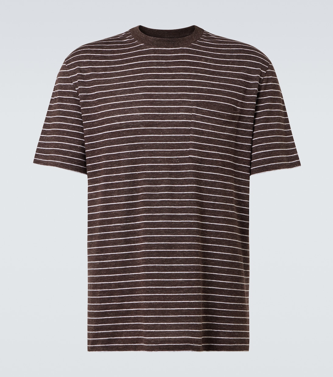 T-shirt in jersey di misto lino | Brunello Cucinelli