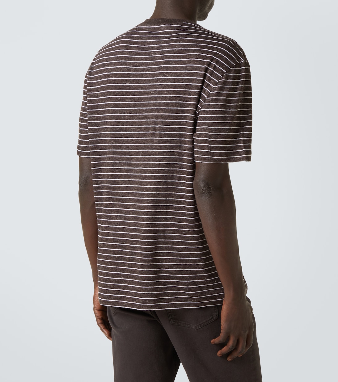 T-shirt in jersey di misto lino | Brunello Cucinelli