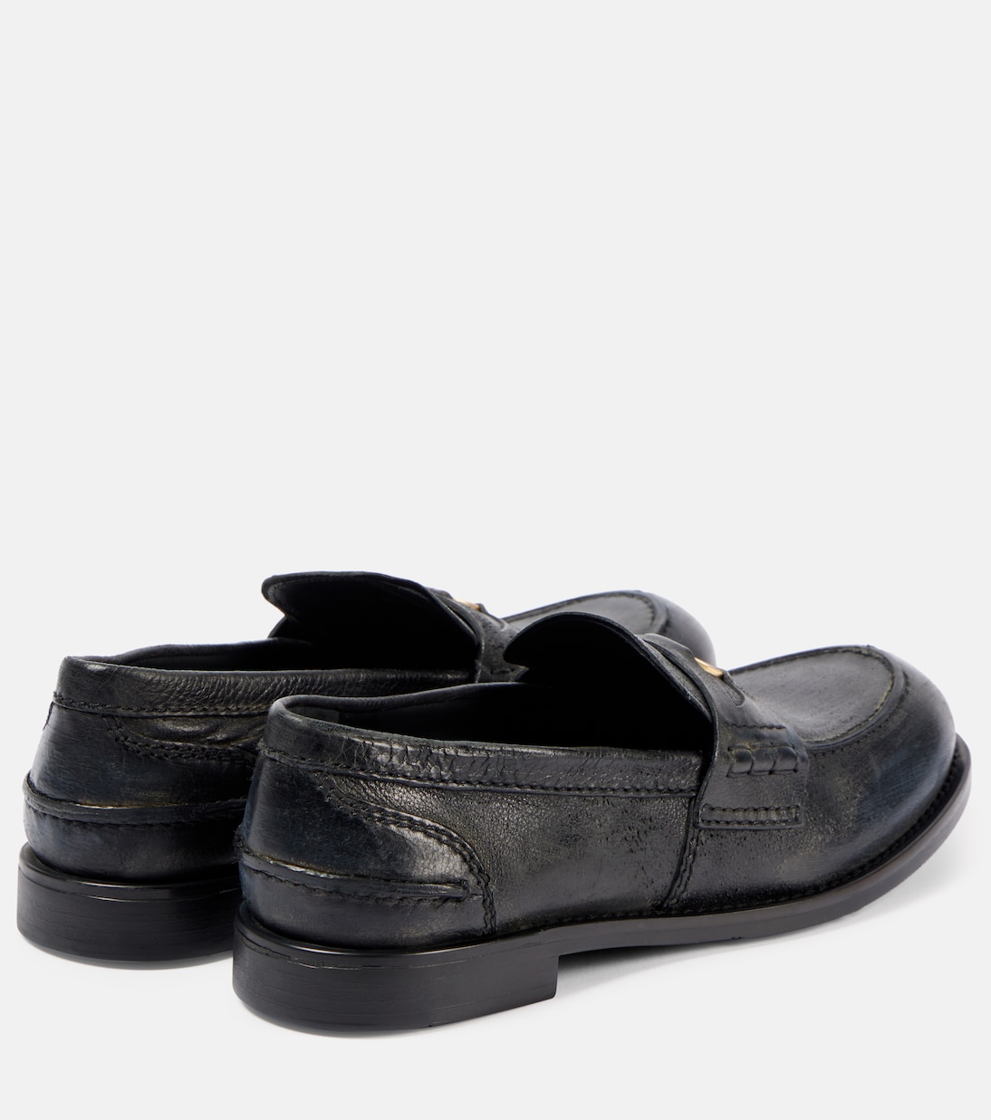 Scarpe in pelle Miu Miu stile penny loafer per giovani alla moda