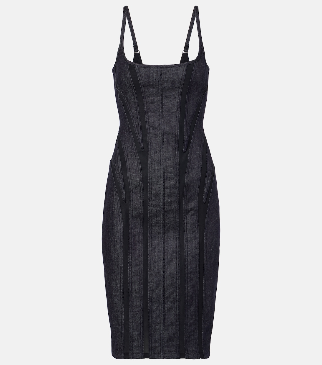 Jeanskleid mit Mesh | Mugler