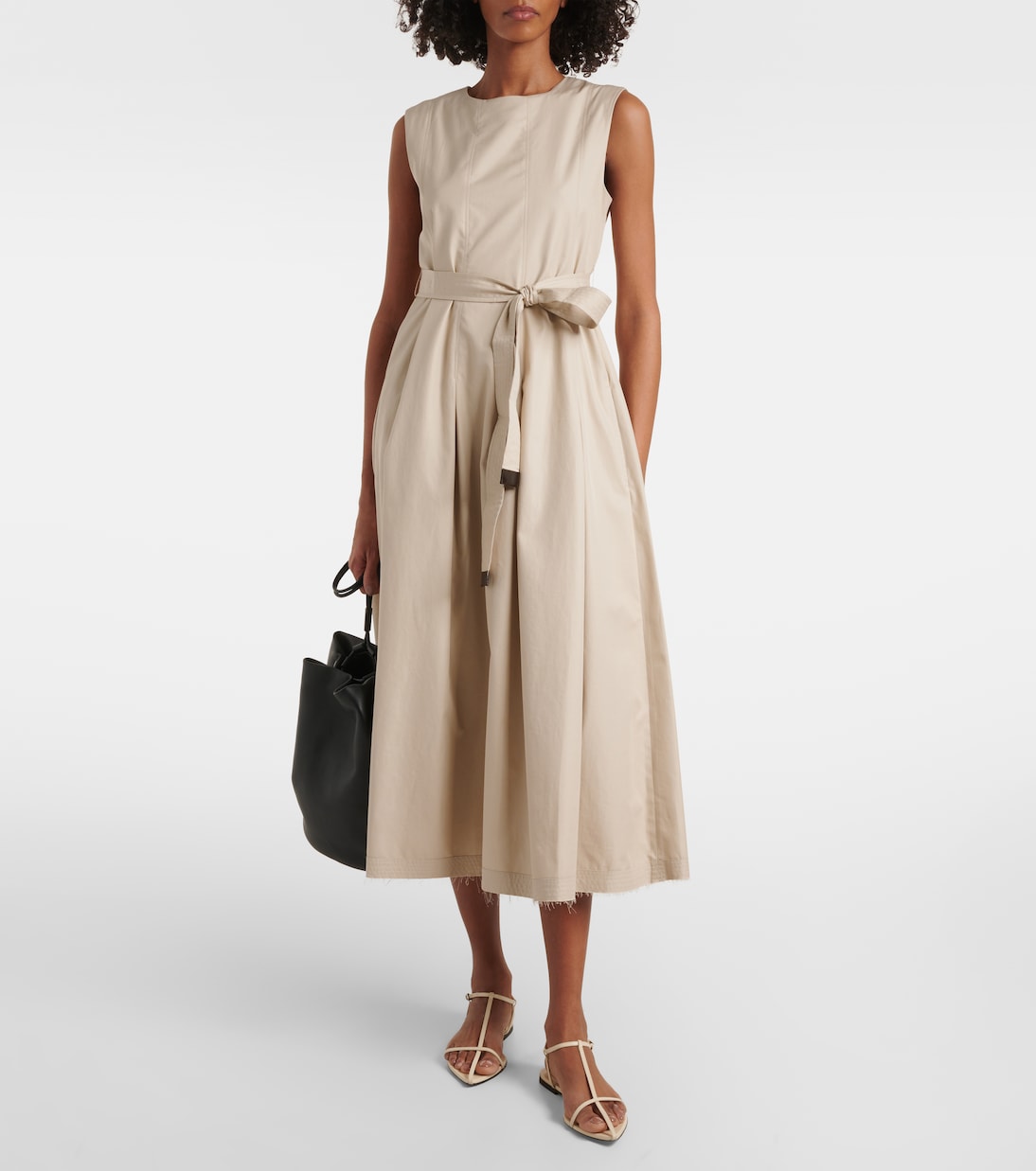Abito midi Amina in cotone a pieghe | 'S Max Mara