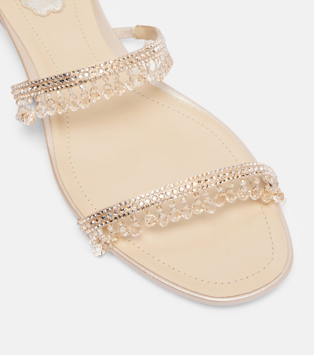 Chandelier embellished satin sandals | Rene Caovilla