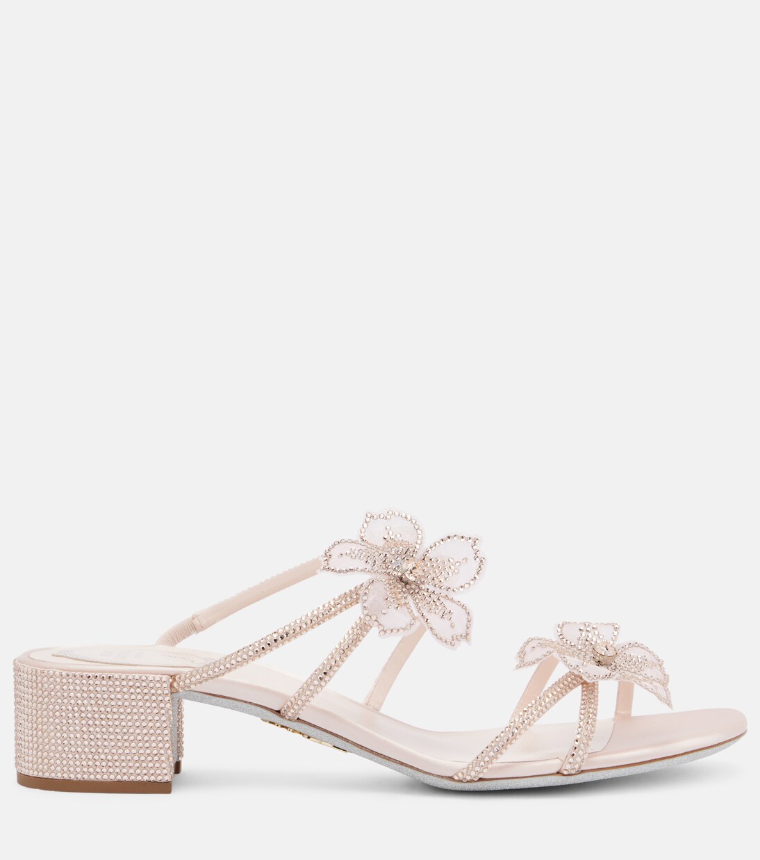40 crystal-embellished satin sandals | Rene Caovilla