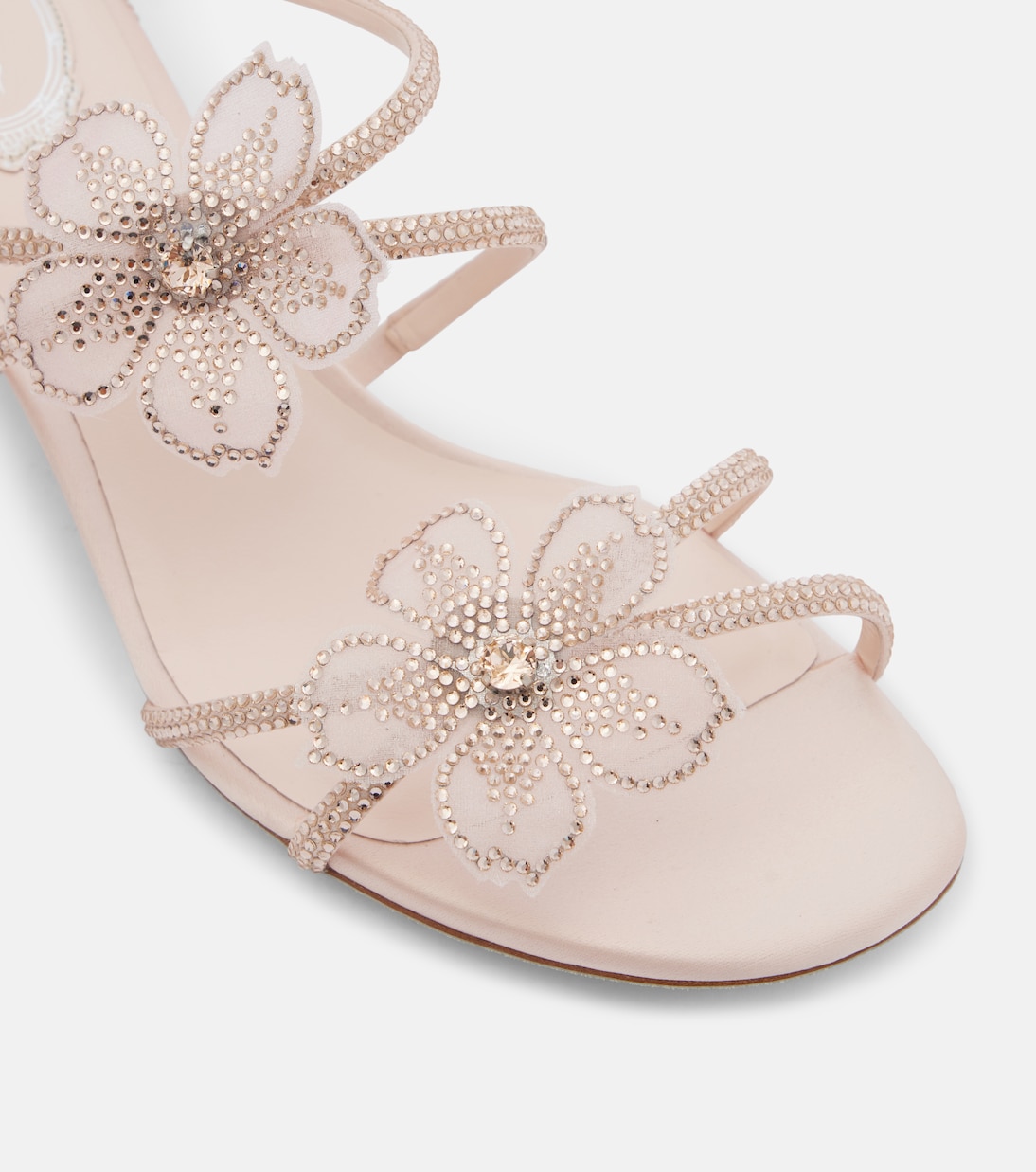 40 crystal-embellished satin sandals | Rene Caovilla
