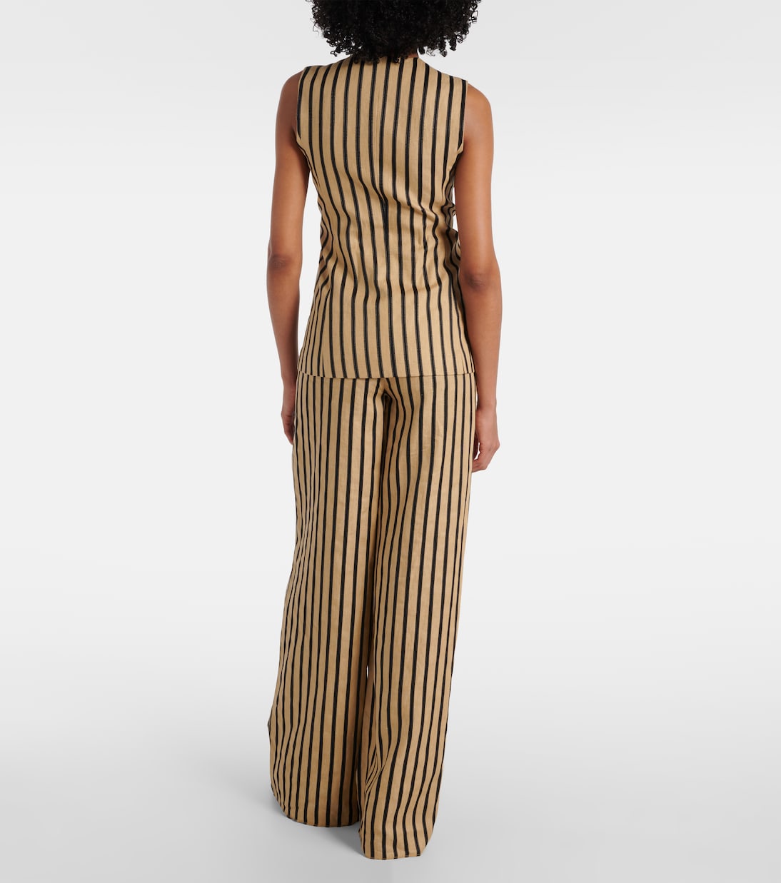 Top Rodeo rayé en lin et coton mélangés | Max Mara