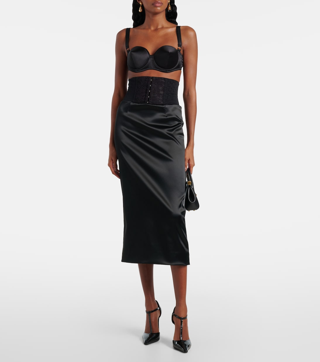 Midirock aus Satin | Dolce&Gabbana