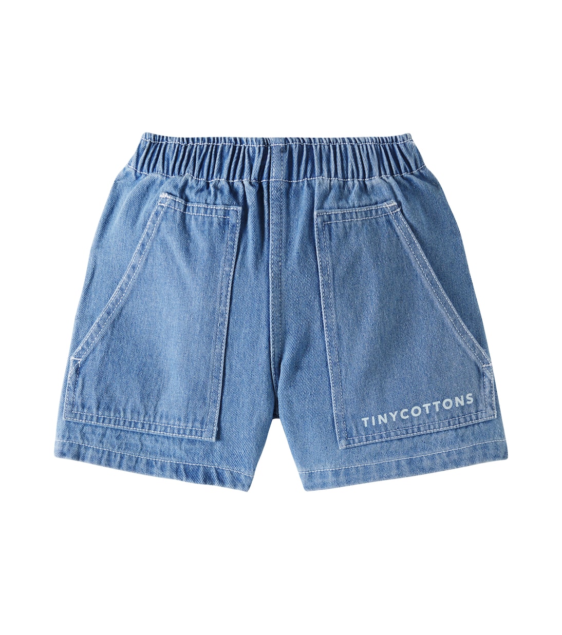 Short en jean à logo | Tinycottons