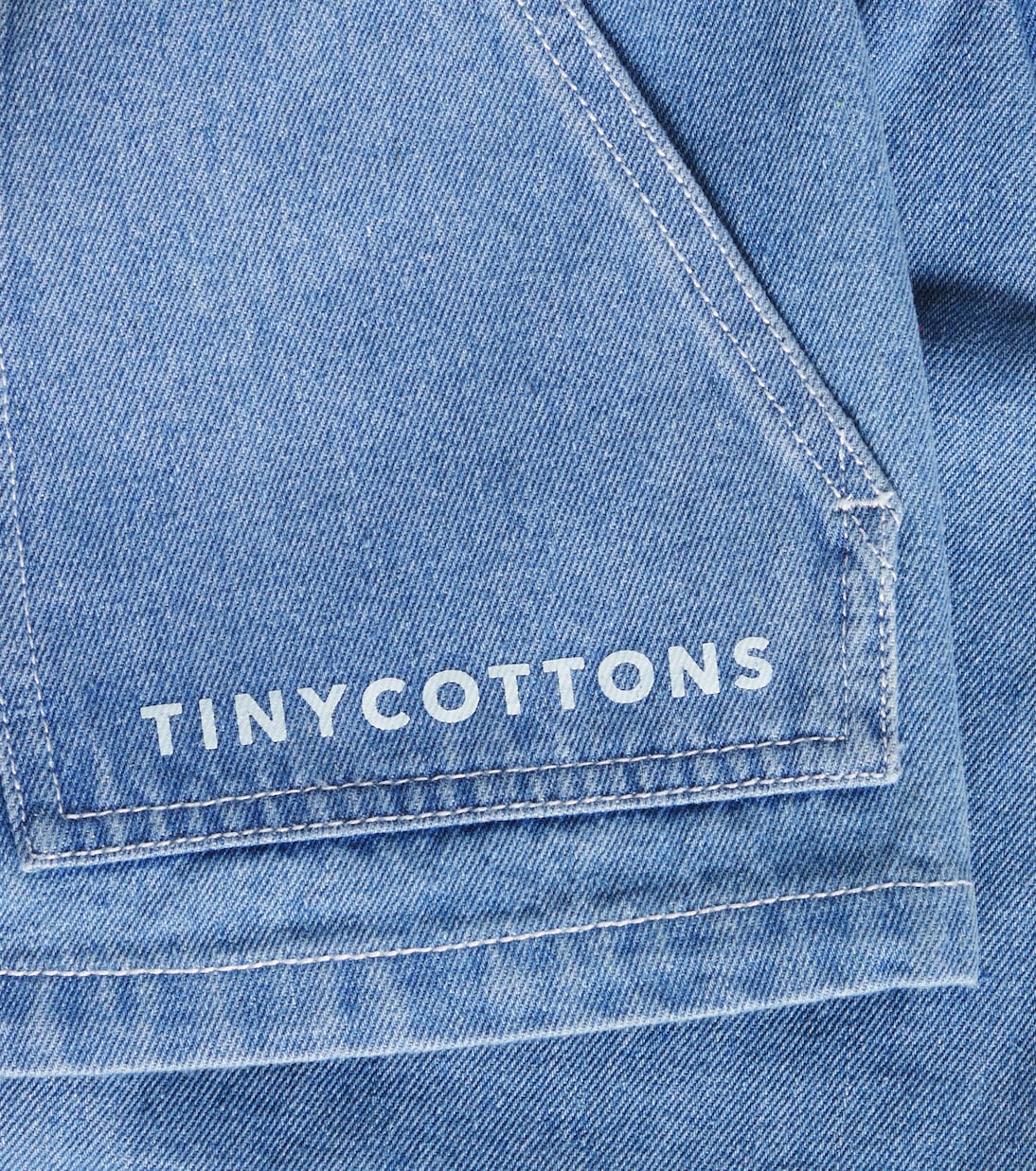 Short en jean à logo | Tinycottons