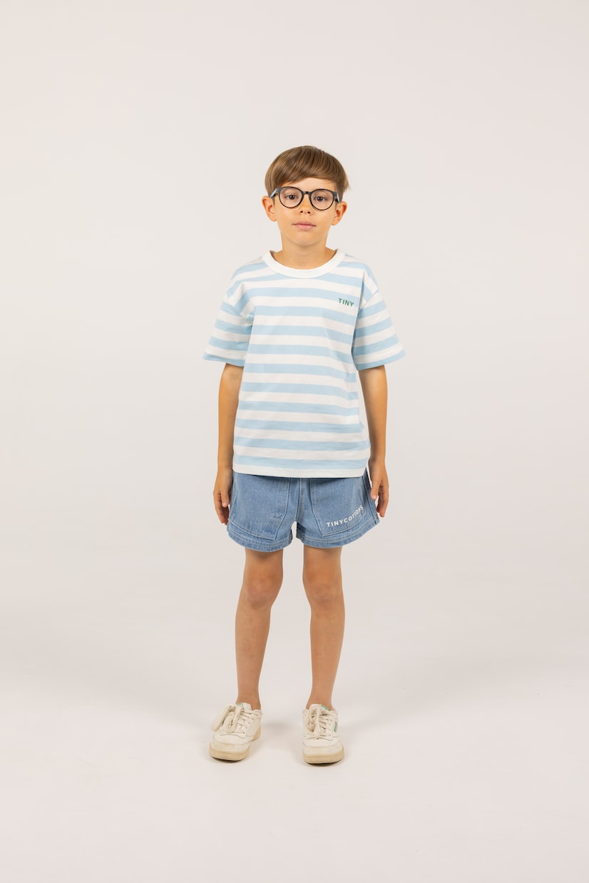 Short en jean à logo | Tinycottons