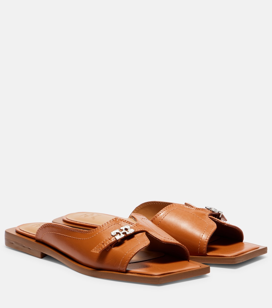 Butterfly faux leather slides | Ganni