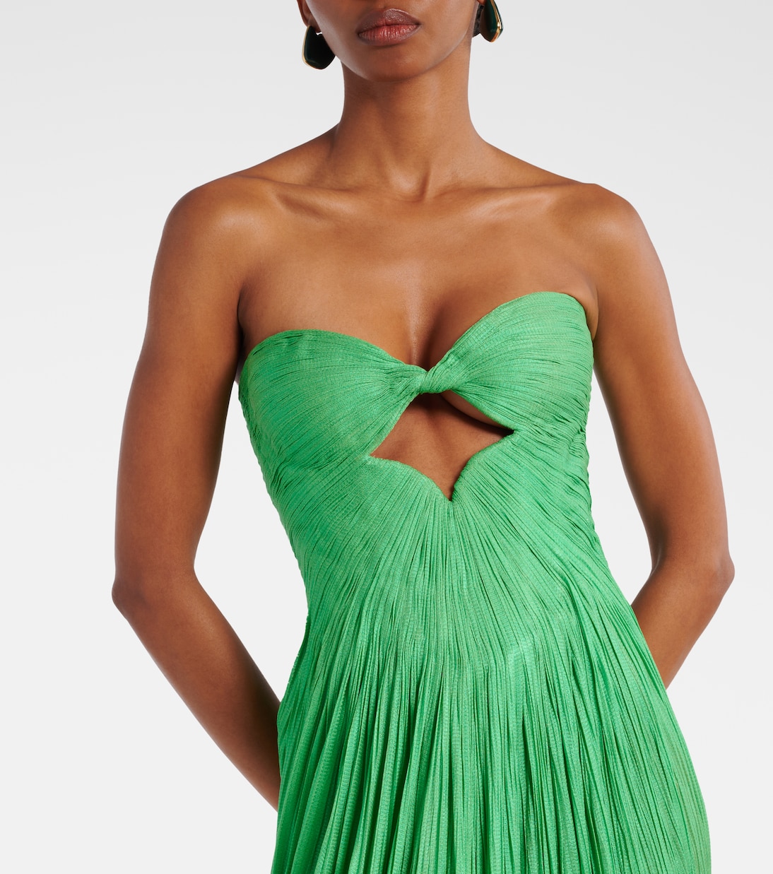 Stephanie cutout silk tulle corset gown | Maria Lucia Hohan