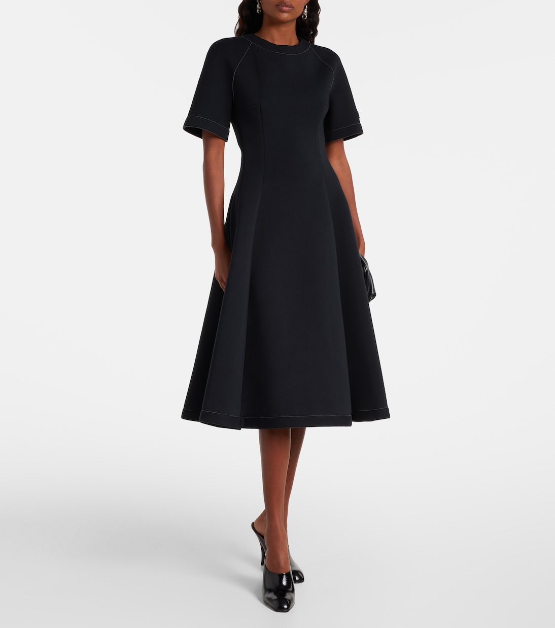 Cotton-blend jersey midi dress | Marni