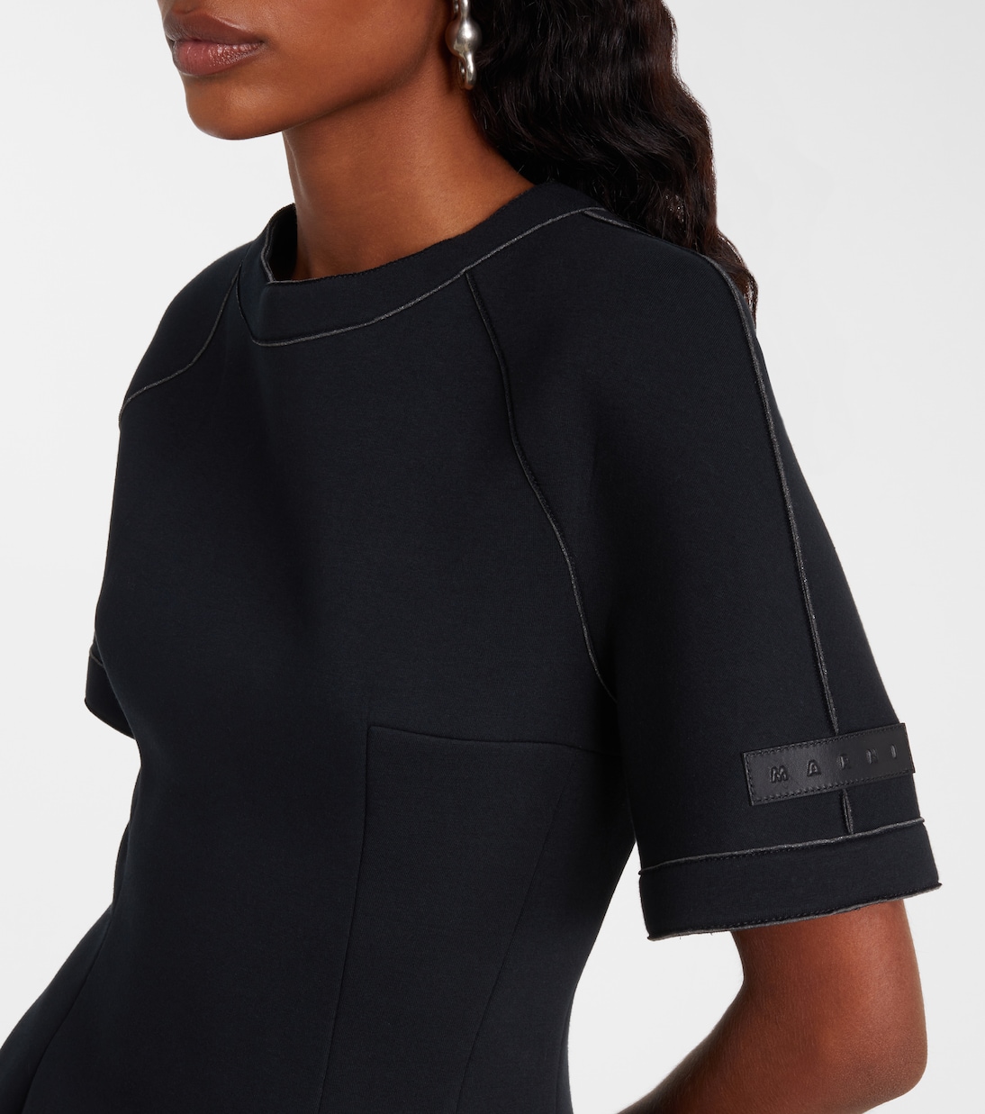 Cotton-blend jersey midi dress | Marni