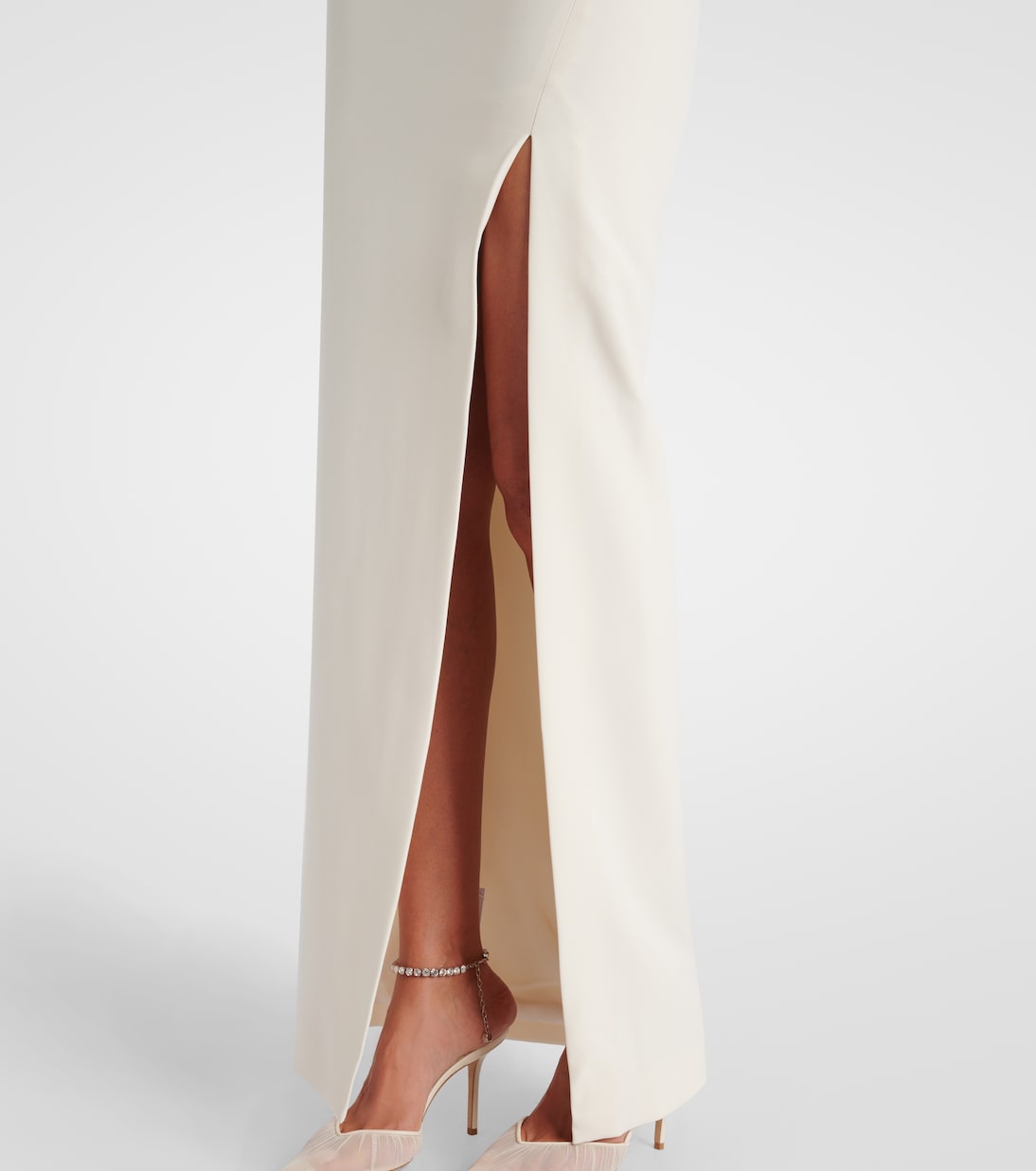 Abito lungo in crêpe senza spalline | Roland Mouret