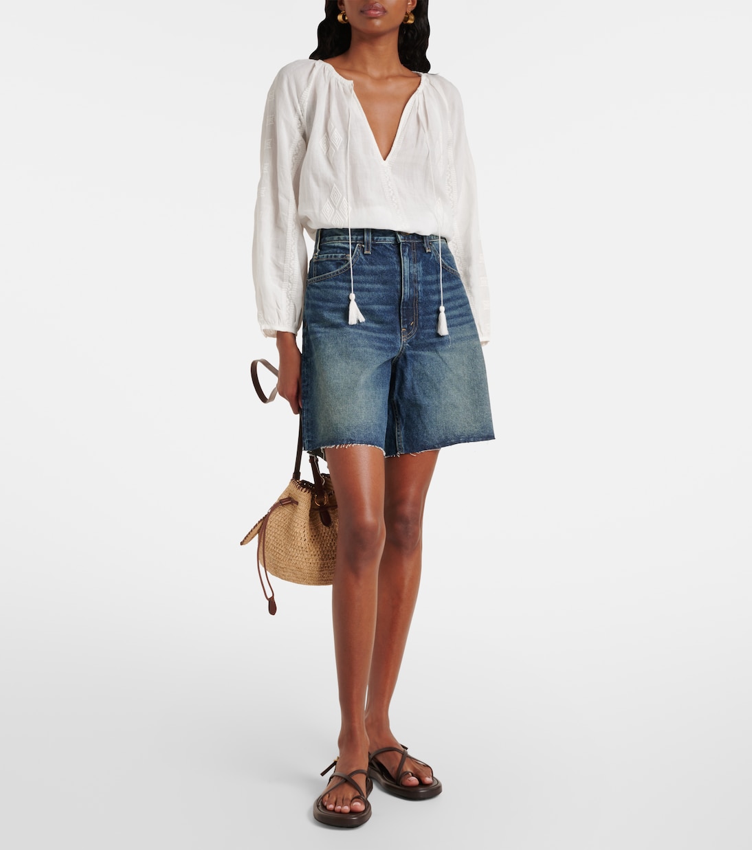 Embroidered ramie blouse | Nili Lotan
