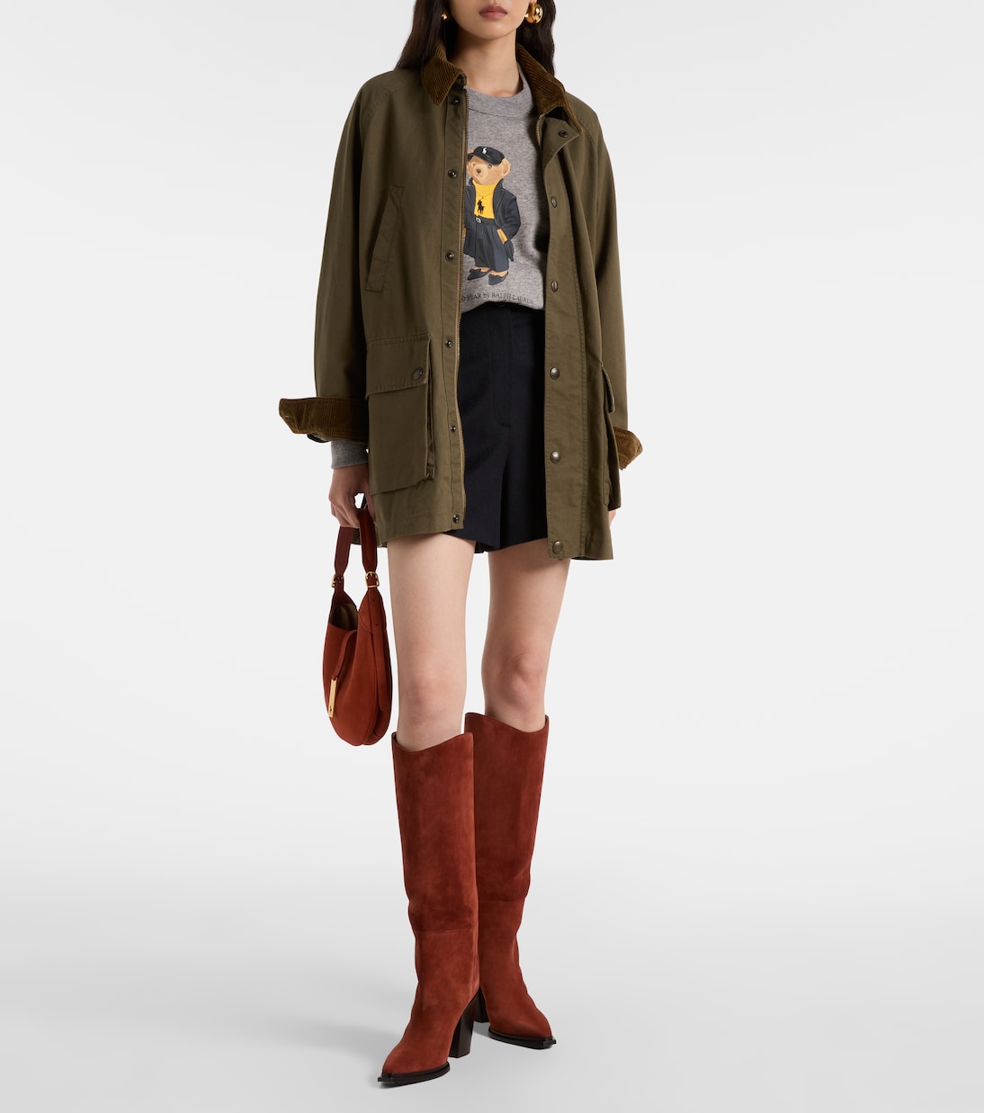 Polo Id Medium suede tote bag | Polo Ralph Lauren