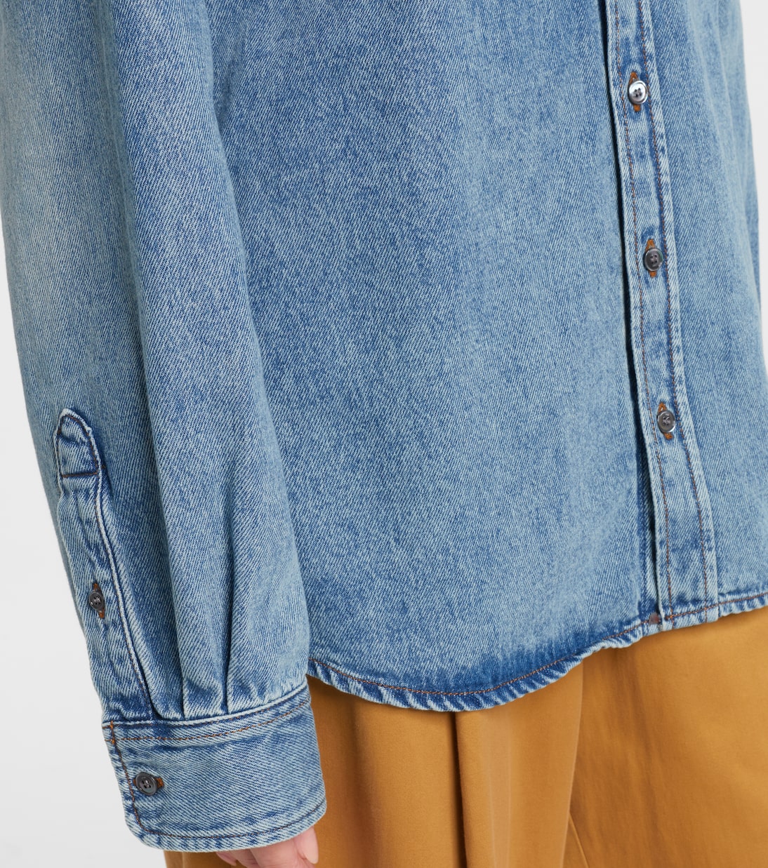 Embroidered denim shirt | Ami Paris